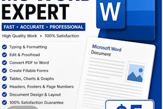 do ms word typing, PDF to word, formatting in 24hours