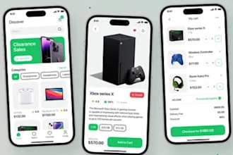 develop ecommerce, food delivery and donation website with mobile apps