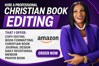 line edit developmental christian ebook daily devotional self help book memoir