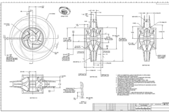 create technical patent drawings with exploded views and detailed components