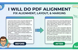 do professional PDF alignment, formatting and document cleanup
