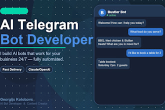 develop a telegram bot with ai integration for your brand
