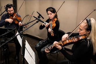 record pro string quartet, real orchestra, no score needed