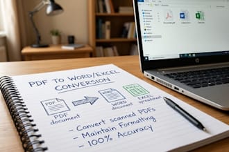 manually convert PDF to word and excel