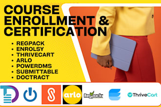 setup course enrollment certification regpack enrolsy thrivecart arlo powerdms