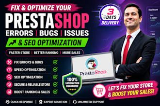 fix prestashop errors bugs issues and optimize seo for your store