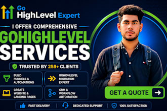 build gohighlevel automation system, CRM setup, sales funnel and workflows