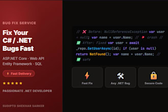 fix bugs in your c sharp aspnet core or dot net application
