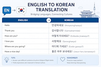 expert english to korean translation services