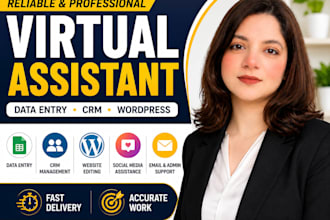 be your virtual assistant for data entry and CRM management