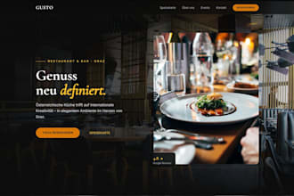 modern custom website local business restaurant