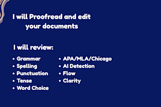 proofread and edit your english documents