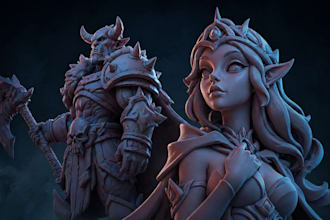 sculpt a custom dnd miniature stl for 3d printing