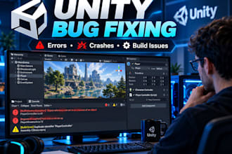 fix unity bugs, build errors, crashes and optimize your game