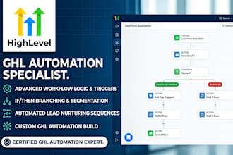 build advanced gohighlevel automation workflows and complex logic branches