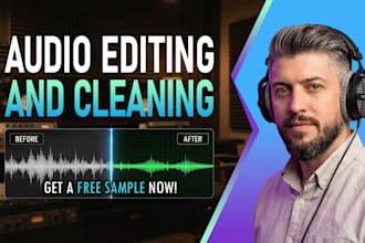 edit and clean your audio for youtube, podcast and audiobooks