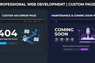 create a custom 404 and maintenance page without plugins