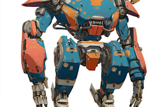 high quality robot, mecha concept