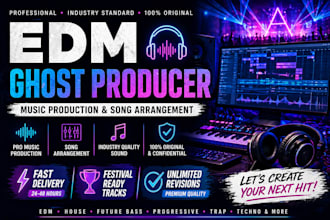 do professional edm ghost production and music production