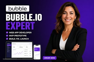bubble io web app developer for saas mvp API integration no code bubble app