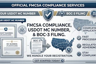 register your usdot number, mc number and boc3 for your trucking business