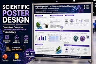 design a scientific research poster or conference poster