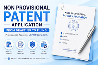 handle your non provisional patent application from drafting to filing