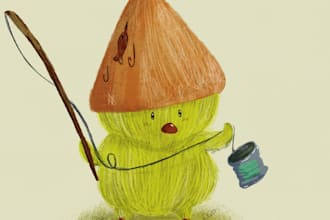create a cute animal character for children book