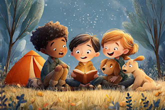 do children book illustrations and children book cover