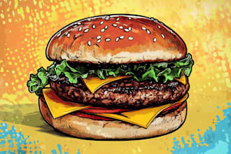 create food pop art of your food pop art design