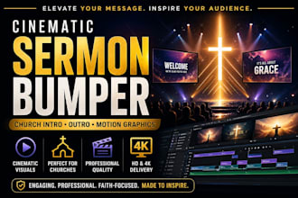 create cinematic church sermon bumper intro