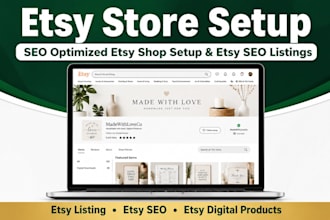 do etsy store setup with seo optimization etsy shop listing