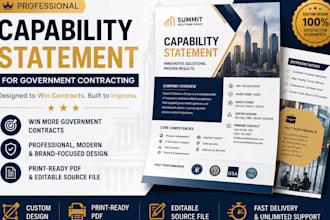 create a competence capability statement pdf for government contracting