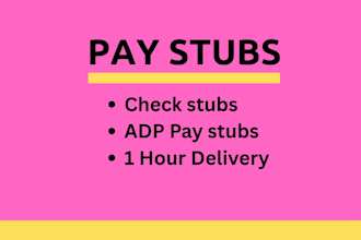prepare paystub, adp pay stubs, payroll, check stub