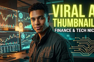 design viral ai thumbnails for finance and tech