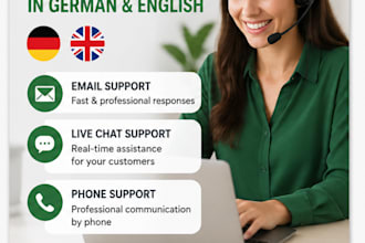 provide professional customer support in german and english