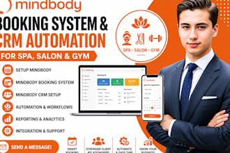 setup mindbody mindbody booking system mindbody CRM automation for spa salon gym