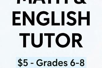 be your online math and english tutor for kids grade 1 to 8