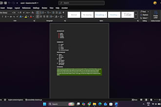 do document formatting in word