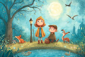do children book illustrations and children book cover