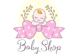 make fun colorful kids, children or baby logo brands