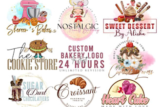 do custom cookies cake cupcake sweets and bakery logo