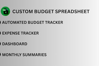 design custom budget spreadsheet, budget planner, annual finance spreadsheet