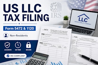 prepare and file US llc tax return for non residents form 5472 1120