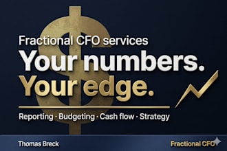 be your fractional cfo for financial reporting, budgeting, cashflow and strategy