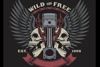 create modern unique mc biker logo design