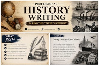 write engaging historical content, articles, and research
