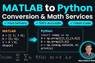 convert matlab code to python or python code to matlab