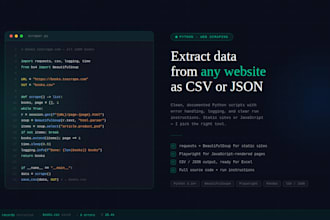 build a python web scraper to extract data from any website
