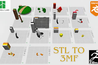 add color to 3d models, convert stl to 3mf, split 3d parts for bambu multicolor